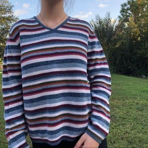 Russ Y2k striped cute v neck sweater